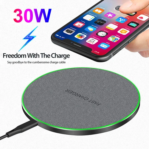 30W Wireless Charger Fast Charging Mat For Samsung Galaxy S24 S23 S22 + Ultra FE - Picture 17 of 17