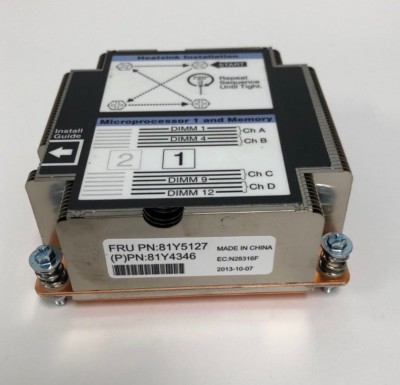 IBM 81Y5127 FLEX Blade X240 Heat Sink 81Y4346 System X LENOVO