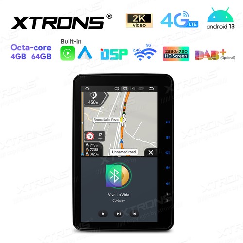 10,1" Drehbarer Bildschirm Android 13 4G LTE 4+64G 2 DIN Autoradio GPS CarPlay - Bild 12 von 16