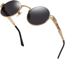 Anti-Glare Polarized Round Sunglasses for Men Women 2022 HOT Summer, Non-Slip
