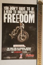 Harley Davidson Avengers Motorcycle RARE Print Advertisement