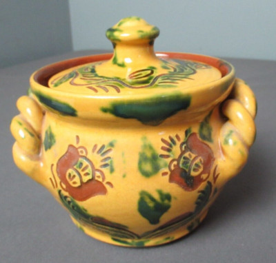 Lester Breininger 2 Twisted Handles & Lid Jar - Party Cloudy Feb 6, 2001  k4 aaw