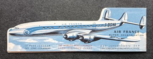 Brochure AIR FRANCE SUPER CONSTELLATION - 4 POSTI E LETTI VEDUTE TAGLIATE 12 PAGINE - Foto 8 di 8