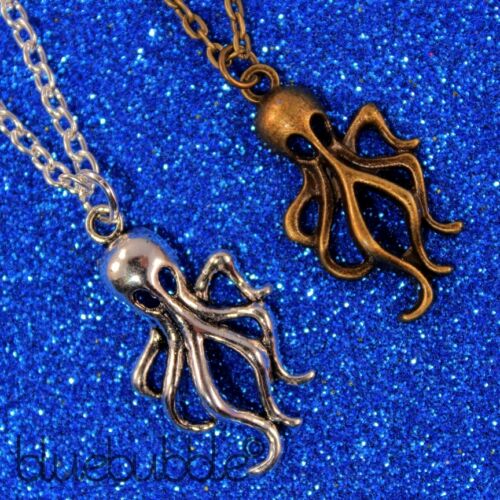 FUNKY OCTOPUS NECKLACE SCARY SEA CREATURE KITSCH NOVELTY ANIMAL FISH FANCY DRESS - Picture 1 of 3