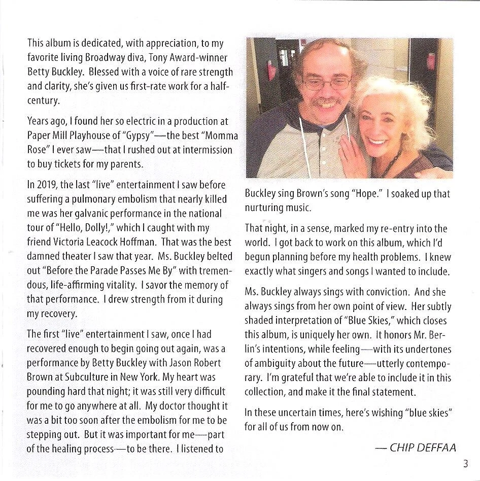 Chip Deffaa's Irving Berlin: Love Songs and Such, with an all-star New York cast - Image 4 of 4