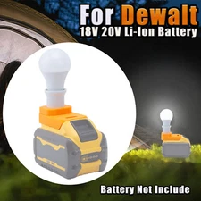 Portable LED Work Light Bulbs For Dewalt 18V 20V Max Li-ion Battery Cordless New