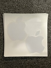 2 VTG 1980s Apple Computer White Logo Sticker Decal 3x2" NEW Apple LOGO Stickers