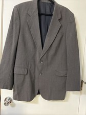 OSCAR DE LA RENTA Designer Suit Jacket Gray Coat Blazer 42L See All Pics