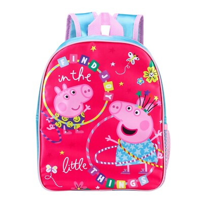Peppa Pig Find Joy In The Little Things Offizieller Schulranzen Rucksack Mädchen Rosa