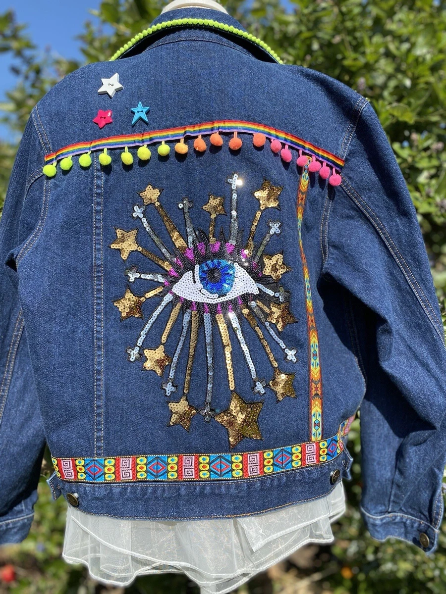 Boho denim jacket cheap