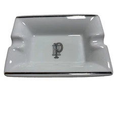 Vintage Hôtel De Paris Monte-Carlo White Porcelain Cigar Ashtray