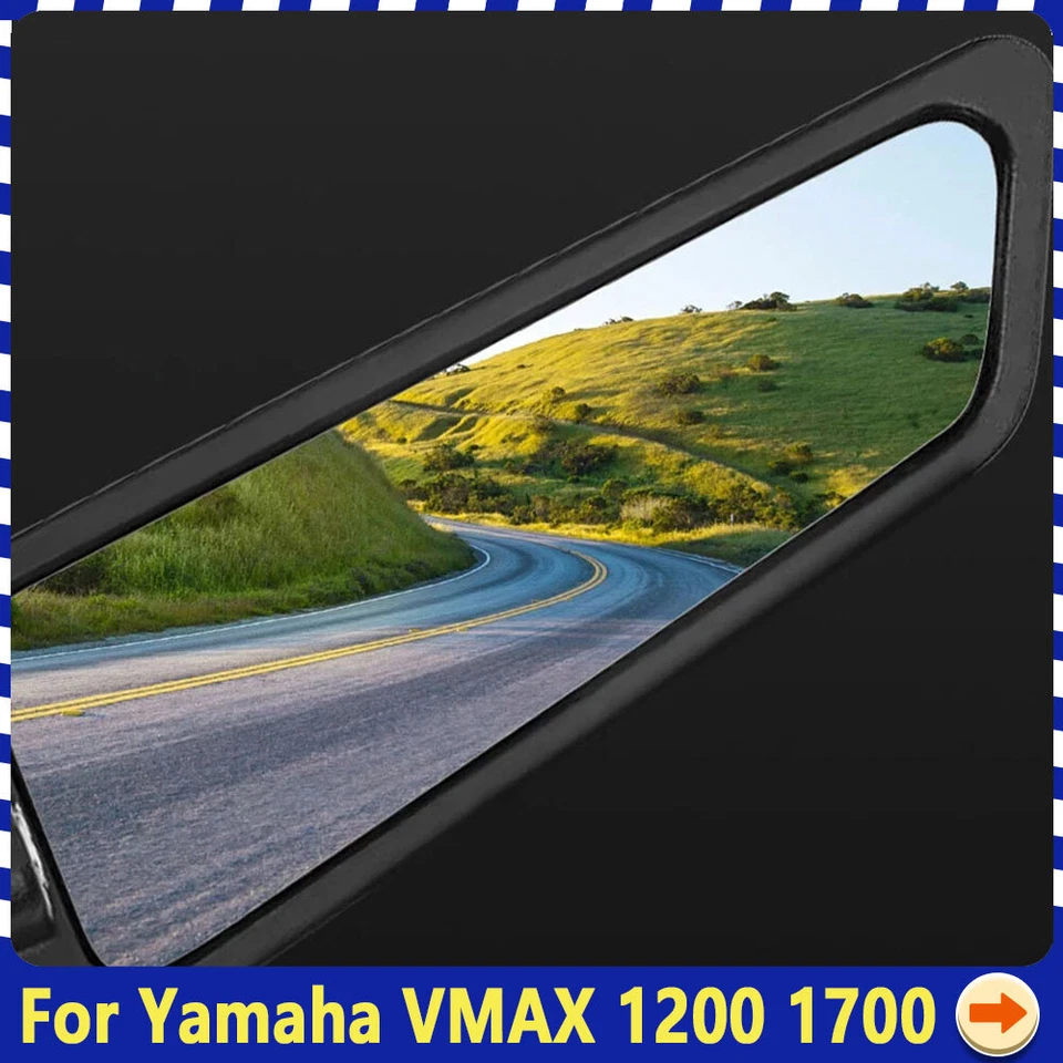 For Yamaha VMAX 1200 1700 Universal Adjustable Mirror Wind Wing side Rearview Foto 4 de 4