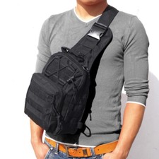 Tactical Molle Sling Shoulder Bag Assault Backpack Crossbody Messenger Chest Bag