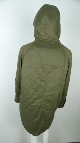 ZARA GIUBBOTTO GIACCONE GIACCA JACKET DONNA VERDE MILITARE CON CAPPUCCIO TAG SIZ - Foto 4 di 7