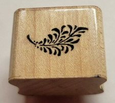 Wood/Rubber Stamp Leaf Motif