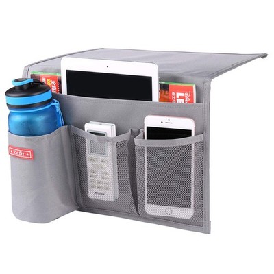 Bedside Storage Organizer - Table Cabinet Caddy for Remotes Phone Glasses (4