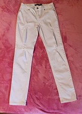 Blue Candy Girls White Ripped Straight Jeans Youth Size 16