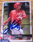 2018 Bowman Chrome LUIS GARCIA Rookie #BCP152 🔥 Nationals 🔥 Autograph ⚾️ 1/1