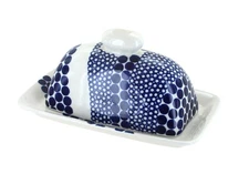 Blue Rose Polish Pottery Zara Butter Dish