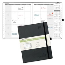 POPRUN Monthly Planner 2026-2027 Large- 8.5 x 10.5 Soft Cover, 18-Month Calen...