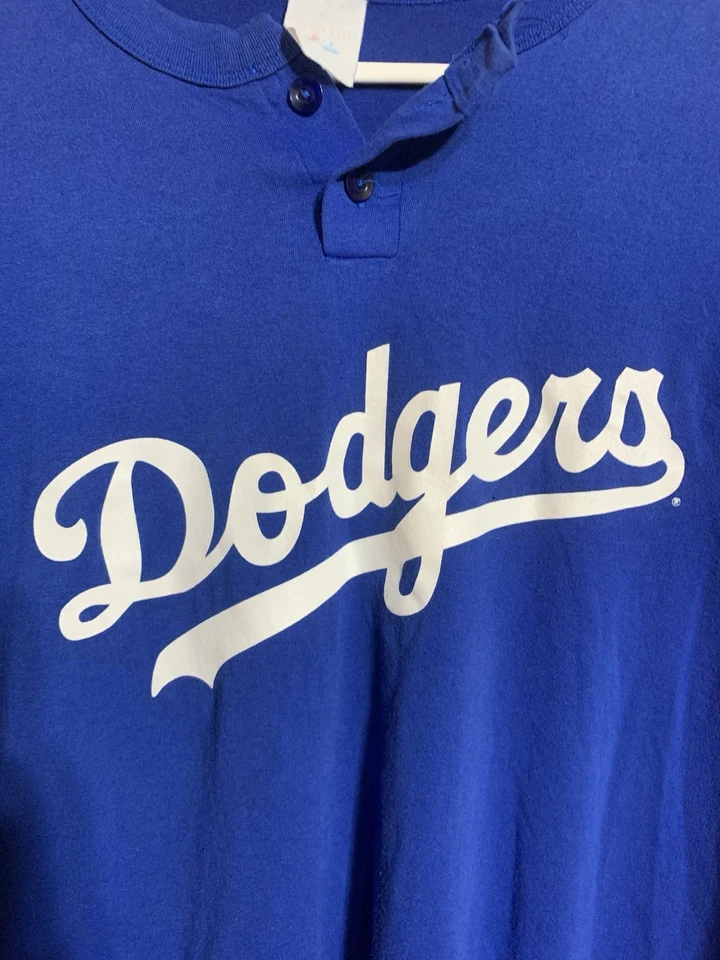 Camiseta de béisbol vintage Majestic Los Angeles Dodgers MLB azul para hombre XL Foto 4 de 4