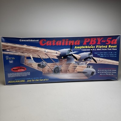 Guillows Catalina PBY-5a Balsa 1:28 Kit 2004 Amphibious WWII Flying Boat Plane
