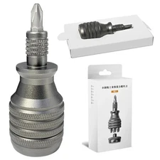 Precision Aluminum Alloy 1/4" Bit Handle Mini Screwdriver Tool Repair Set