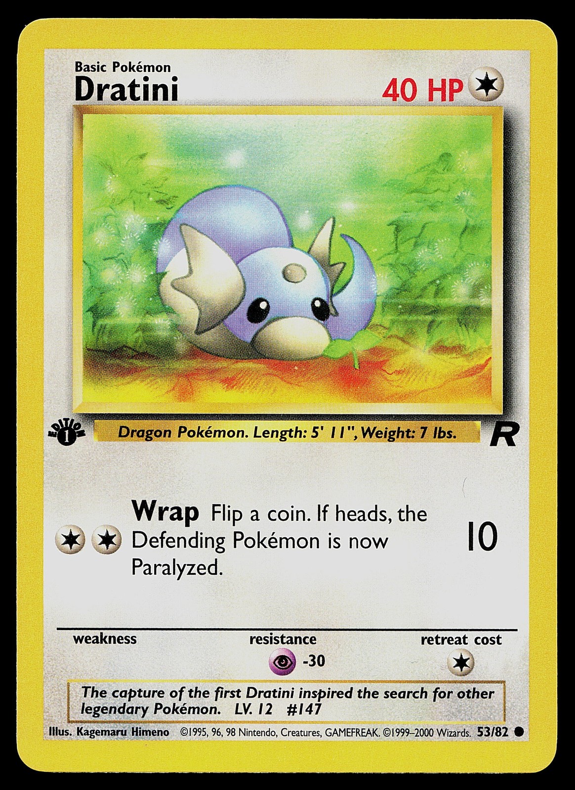 Pokemon Card - Dratini Team Rocket 53/82 1st Edition