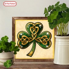 Traditional Irish St Patricks Day Decor Wooden Plaque Celtic Knot Accent Sign