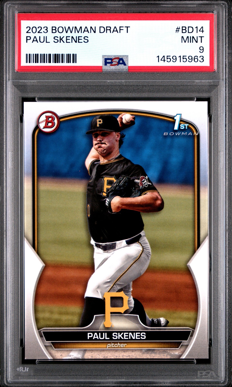 2023 BOWMAN DRAFT #BD14 PAUL SKENES PSA 9