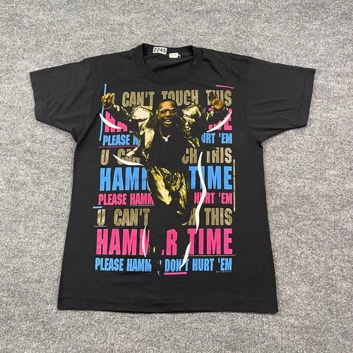 MC Hammer Rap Tour Shirt Medium 20x27 U-Can't-T 1990s vintage concert t-shirt, vintage, size M, single stitch, B+ condition