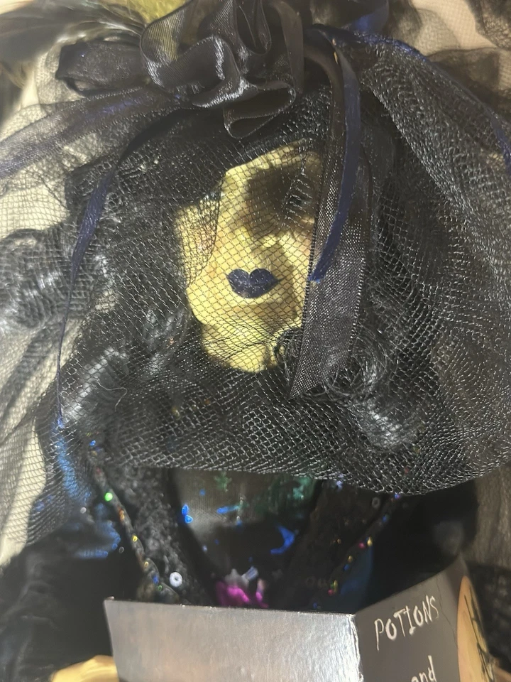 PIERI NOELLA NIGHT SHADE 22" HALLOWEEN BRUXA NEGRA COM VÉU - Imagem 2 de 4