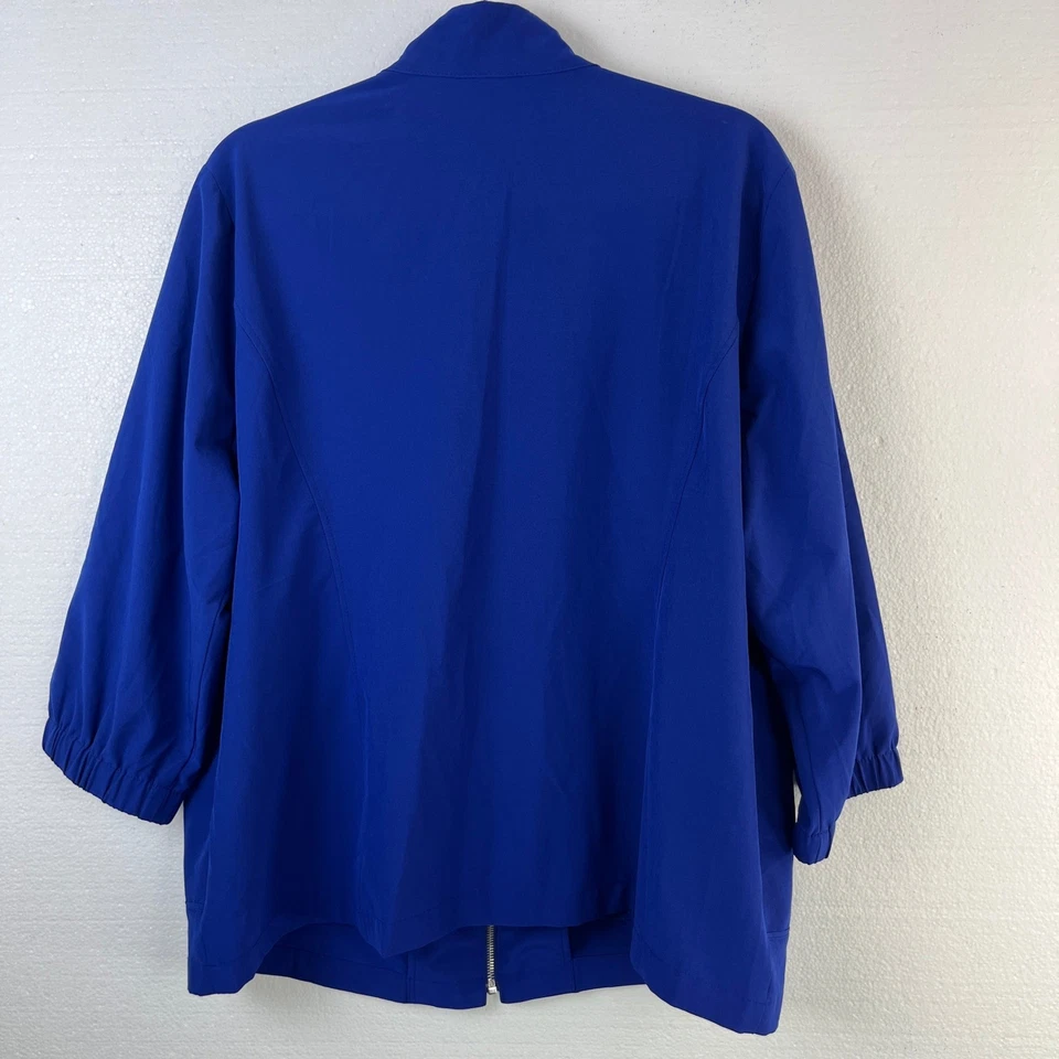 Chaqueta Zenergy by Chicos Azul Cremallera Talla 3 XL 16-18 Viaje Ligera Manga 3/4 Foto 2 de 4