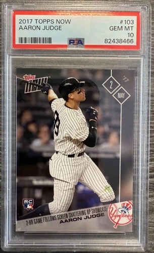 2017 Topps Now #103 Aaron Judge PSA 10 Gem Mint RC Rookie Card Yankees MVP