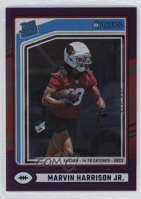 2024 Panini Donruss Rated Season Stat Line /140 Marvin Harrison Jr Rookie RC qf4