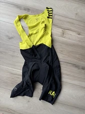 Rapha Pro Team Bib Shorts II Men’s Size Lrg Hi-Vis Yellow/Blk Cycling Bibs EUC
