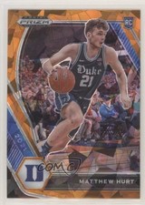 2021-22 Panini Prizm Draft Picks Orange Ice Matt Hurt Matthew #34 0b67