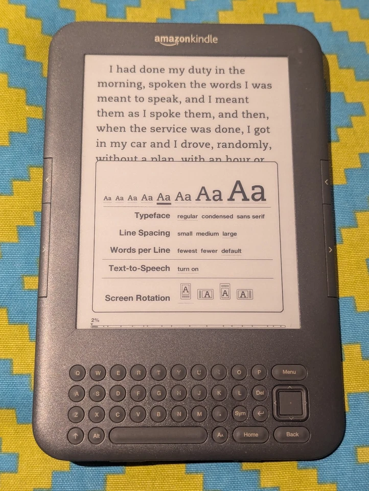 Amazon Kindle Keyboard WiFi + 3G - Graphite - 4GB - 3rd Generation eReader - Image 4 of 4