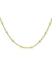 Giani Bernini 18K Gold over Sterling Beaded Singapore Chain, 18" NWT $95 MSRP