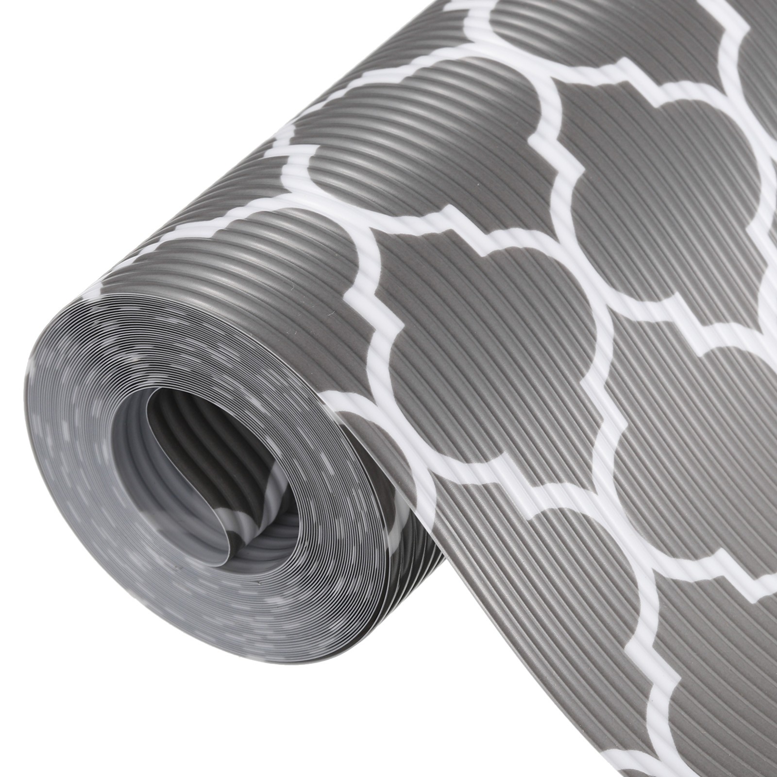 Shelf Liners for Kitchen Cabinets, 17.3 Inch x 20 FT Cabinet Liner, Leaf Grey-image