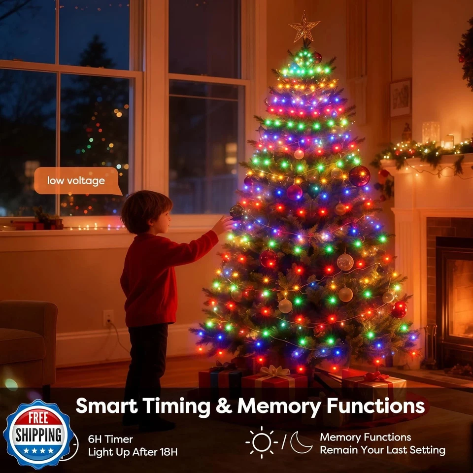 Christmas Tree Lights with Remote 280 LEDs Christmas Lights for Tree with 8 L - Image 3 of 4