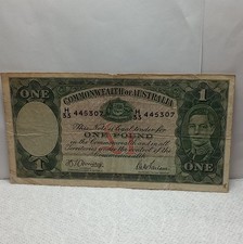 Australia One Pound Banknote Paper Money H 445307 Commonwealth