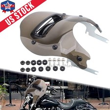 Smoked Wind Splitter Vented Windshield Windscreen For Harley Road King 1994-2025