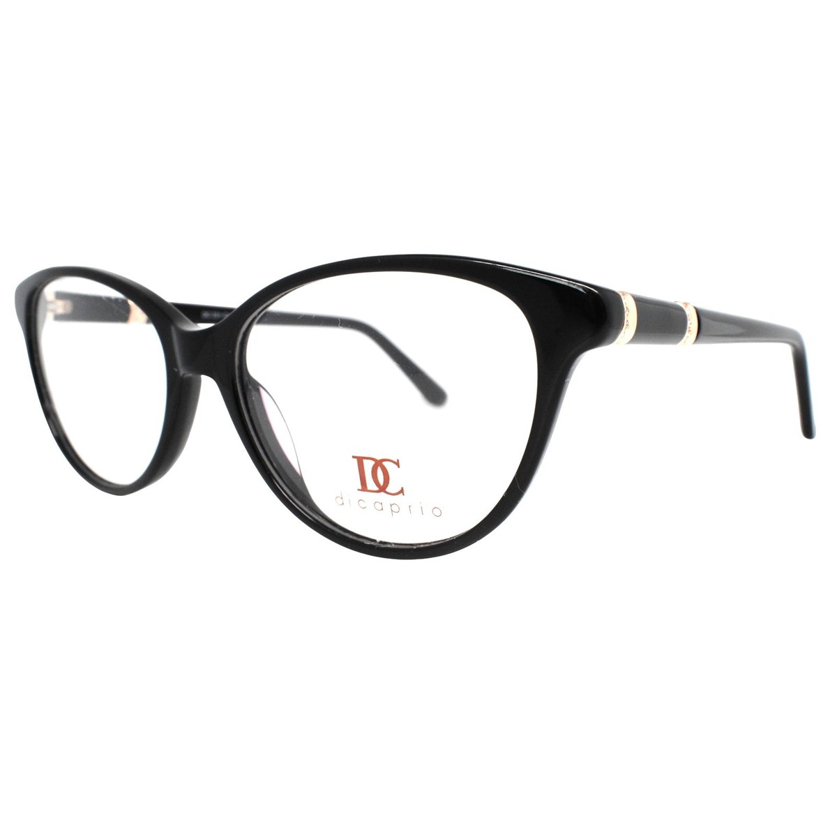 DiCaprio DC 67‎ Brown Eyeglasses Frames 51-16-140 Heart Rhinestone Detail Womens DC505 Eyeglasses - Di Caprio Authorized Retailer  main image 3