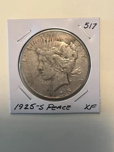1925-S Peace Silver Dollar $1 Coin 90% Silver