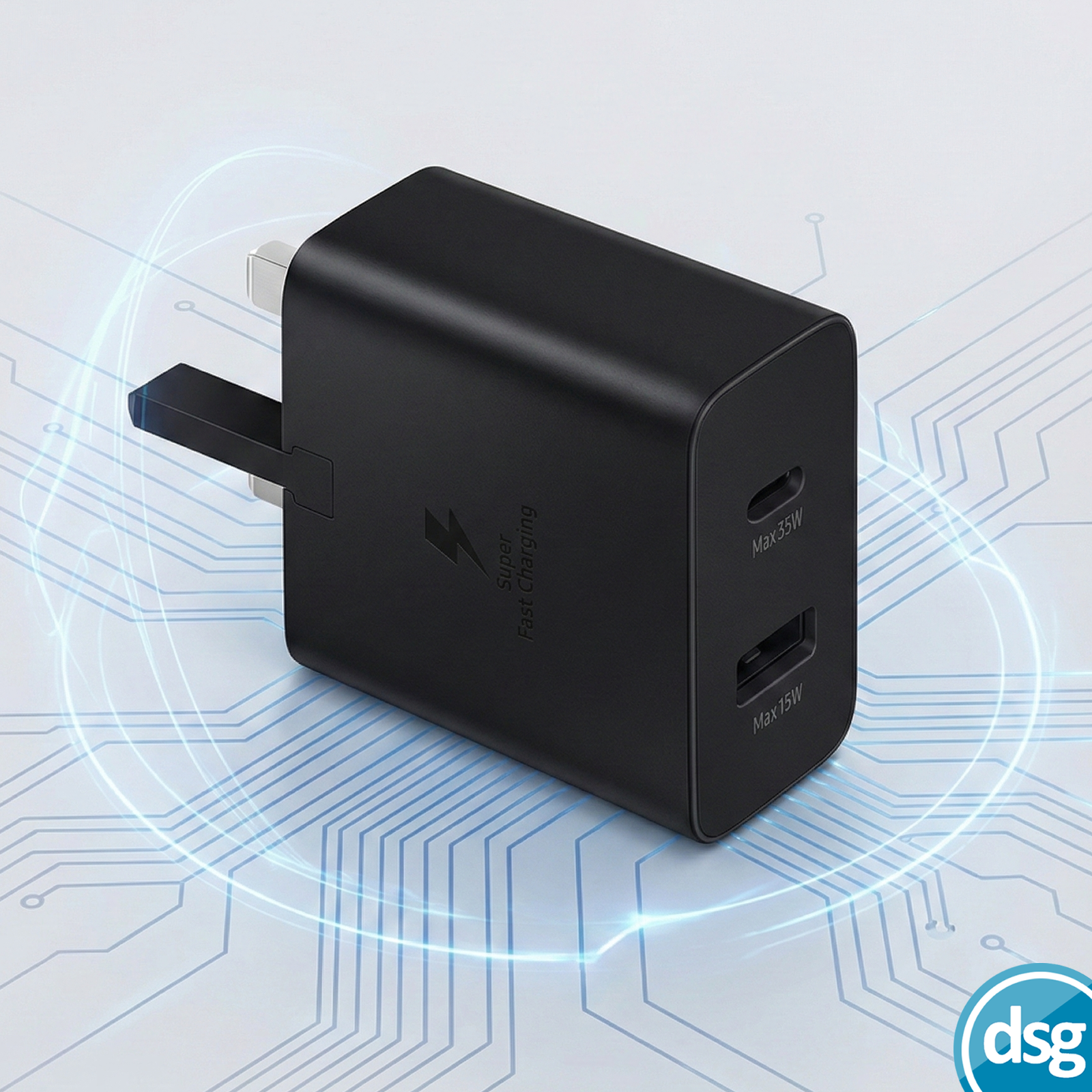 Official Samsung 35W Duo Adaptive Fast PD Charger - Black