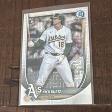 2025 Bowman Chrome NICK KURTZ RC Mega Box MOJO Refractor #93 Athletics AL ROY
