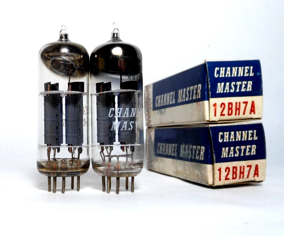 Matched Balanced PAIR Panasonic Channel Master Japan 12BH7A Tubes - Test NOS - Image 2 of 3