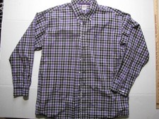 Cinch Shirt Mens 2XL Purple Black Plaid Button Down Western Long Sleeve Casual