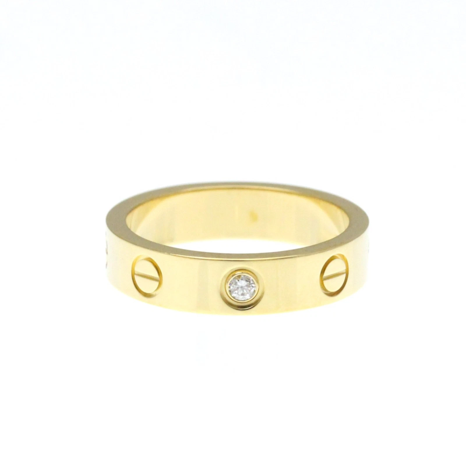 Cartier Mini Love Ring 1P Diamond Yellow Gold (18K) Fashion No Sto... BF587404